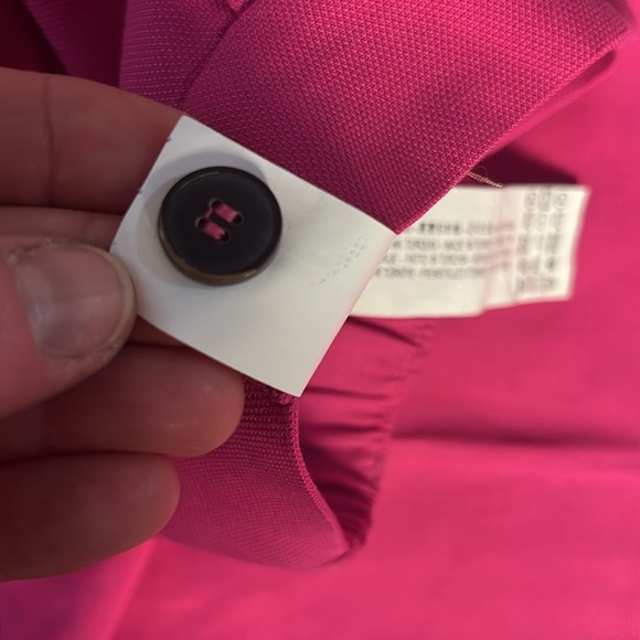 Zara Barbie Pink Lyocell Cropped Cuffed‎ Dressy Pants Size XS Coastal Grandma - Picture 10 of 13